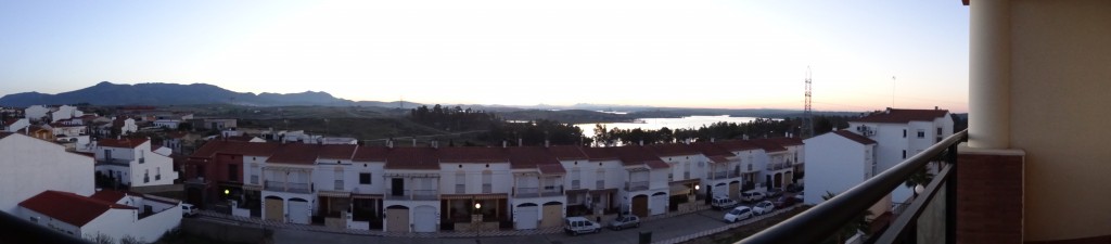 Il panorama dalla nostra stanza in Extremadura 