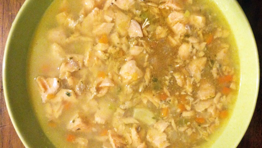 Zuppa di pesce e amaranto